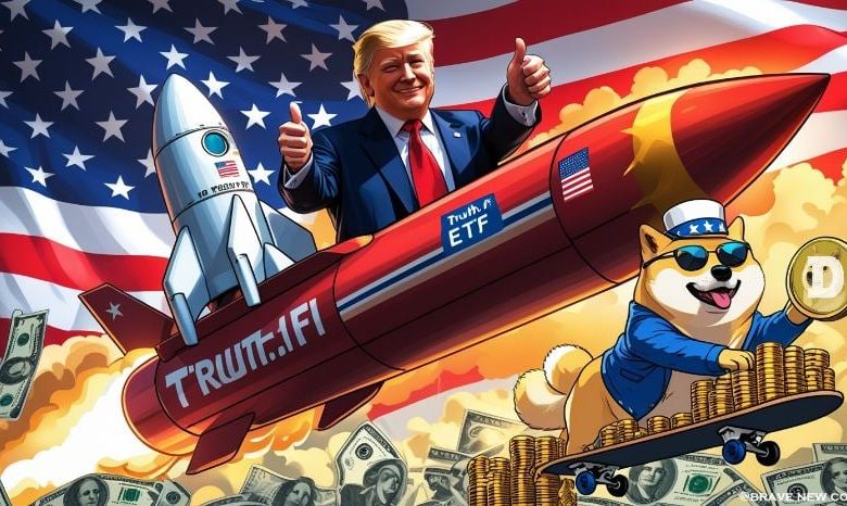 Trump Media et Crypto.com s'associent pour lancer des ETF « Made in America » au milieu d'une hausse de 7 % de Dogecoin (DOGE)