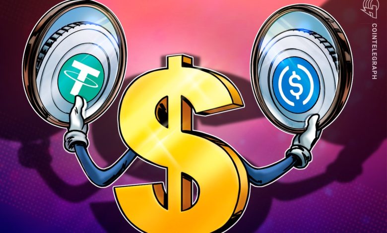 La USDC de Circle dépasse la USDT de Tether en hausse de capitalisation boursière en 2024.